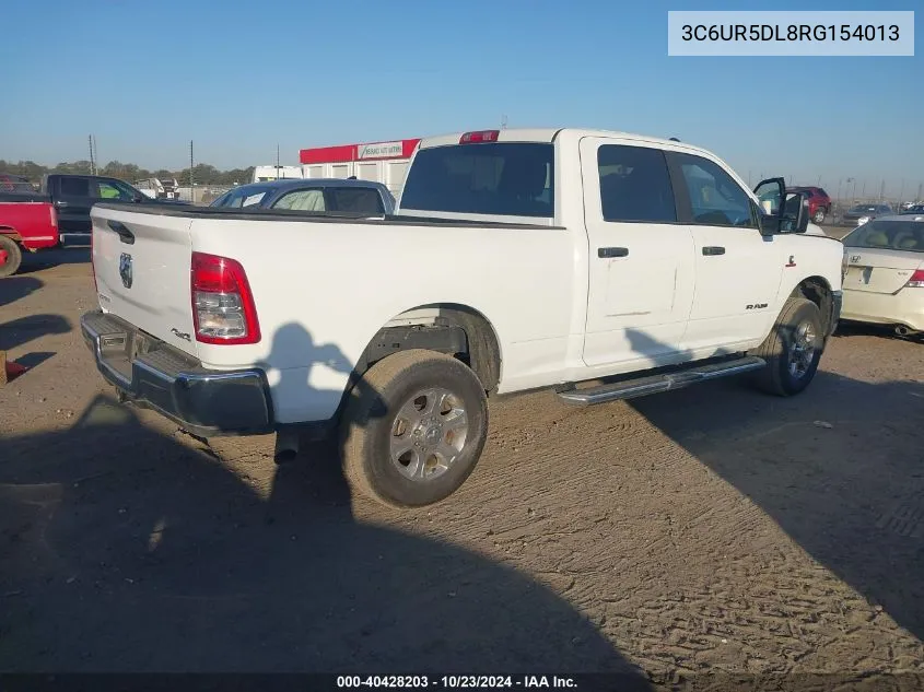 2024 Ram 2500 Big Horn 4X4 6'4 Box VIN: 3C6UR5DL8RG154013 Lot: 40428203