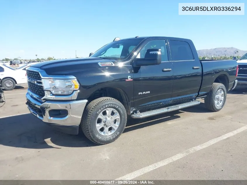 2024 Ram 2500 Big Horn 4X4 6'4 Box VIN: 3C6UR5DLXRG336294 Lot: 40458677