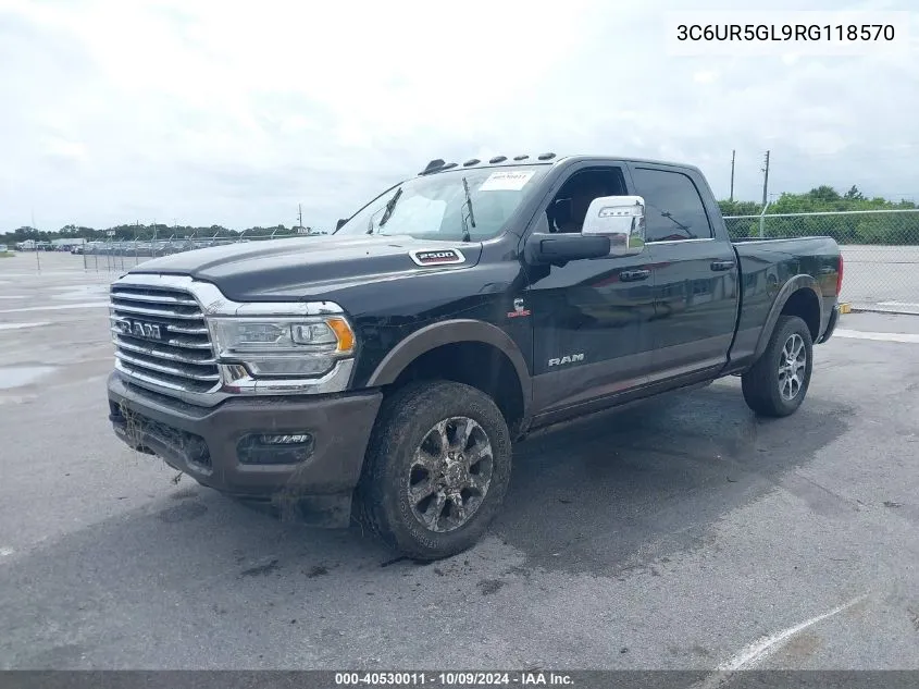 2024 Ram 2500 Longhorn VIN: 3C6UR5GL9RG118570 Lot: 40530011