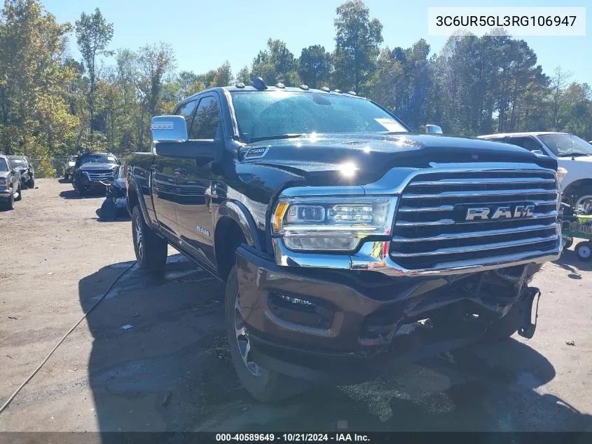 2024 Ram 2500 Limited Longhorn 4X4 6'4 Box VIN: 3C6UR5GL3RG106947 Lot: 40589649