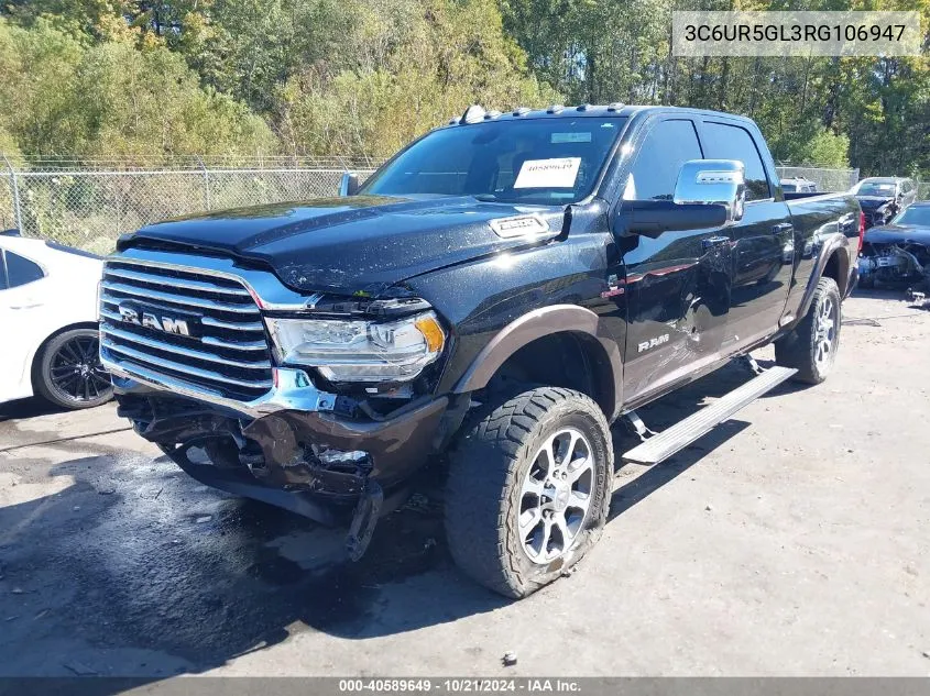 2024 Ram 2500 Limited Longhorn 4X4 6'4 Box VIN: 3C6UR5GL3RG106947 Lot: 40589649