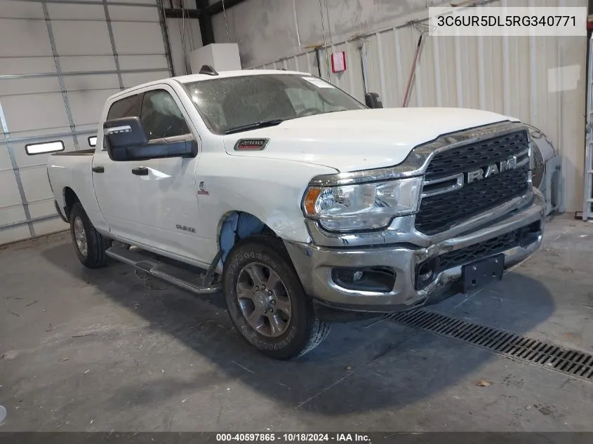 2024 Ram 2500 Big Horn 4X4 6'4 Box VIN: 3C6UR5DL5RG340771 Lot: 40597865