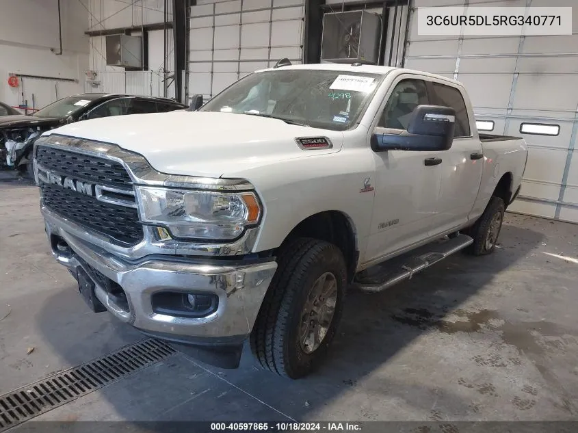 2024 Ram 2500 Big Horn 4X4 6'4 Box VIN: 3C6UR5DL5RG340771 Lot: 40597865