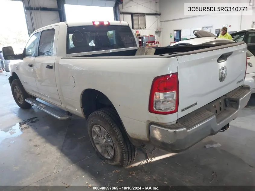 2024 Ram 2500 Big Horn 4X4 6'4 Box VIN: 3C6UR5DL5RG340771 Lot: 40597865