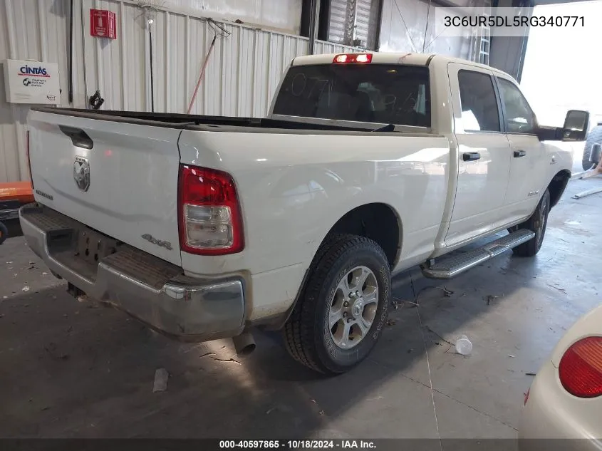 2024 Ram 2500 Big Horn 4X4 6'4 Box VIN: 3C6UR5DL5RG340771 Lot: 40597865