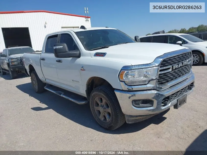 2024 Ram 2500 Big Horn 4X4 6'4 Box VIN: 3C6UR5DL0RG286263 Lot: 40618596