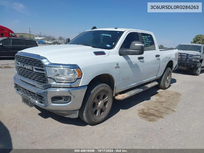 2024 Ram 2500 Big Horn 4X4 6'4 Box VIN: 3C6UR5DL0RG286263 Lot: 40618596