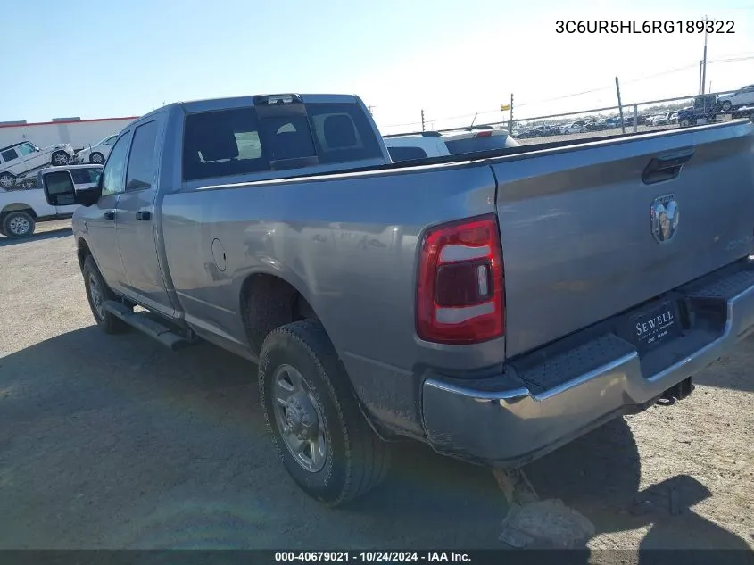 2024 Ram 2500 Tradesman VIN: 3C6UR5HL6RG189322 Lot: 40679021