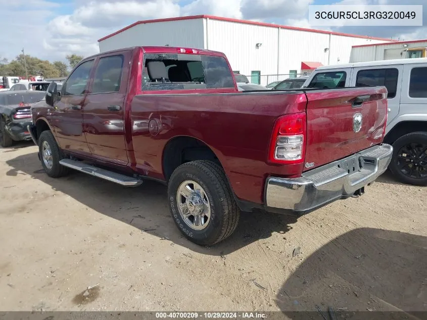 2024 Ram 2500 Tradesman 4X4 6'4 Box VIN: 3C6UR5CL3RG320049 Lot: 40700209