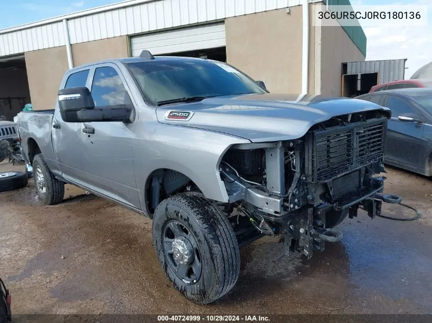 2024 Ram 2500 Tradesman 4X4 6'4 Box VIN: 3C6UR5CJ0RG180136 Lot: 40724999