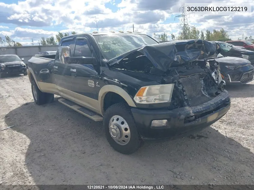 2012 Ram 3500 Laramie Longhorn/Limited Edition VIN: 3C63DRKL0CG123219 Lot: 12120521