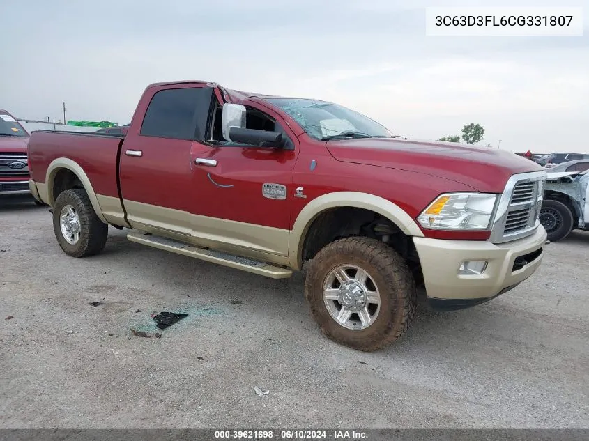 2012 Ram 3500 Laramie Longhorn/Limited Edition VIN: 3C63D3FL6CG331807 Lot: 39621698