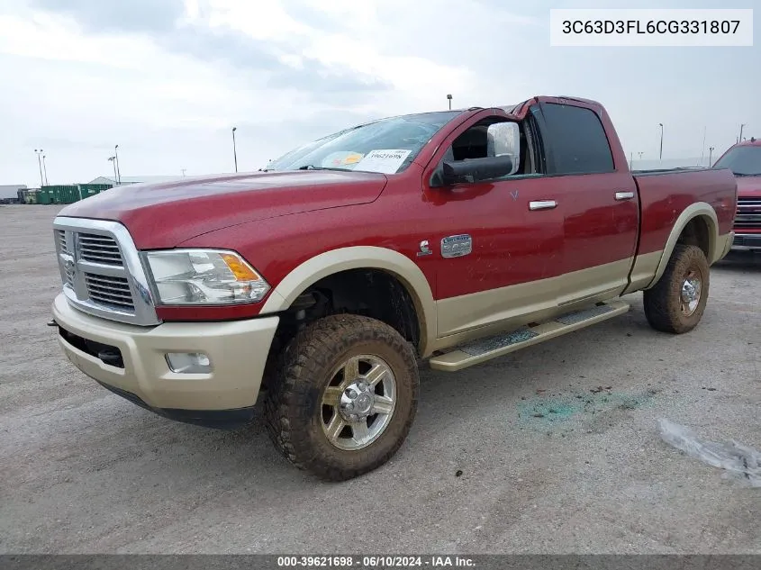 2012 Ram 3500 Laramie Longhorn/Limited Edition VIN: 3C63D3FL6CG331807 Lot: 39621698