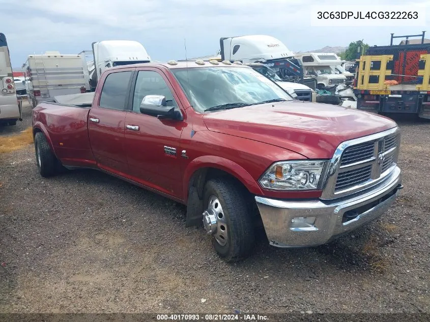 2012 Ram 3500 Laramie VIN: 3C63DPJL4CG322263 Lot: 40170993