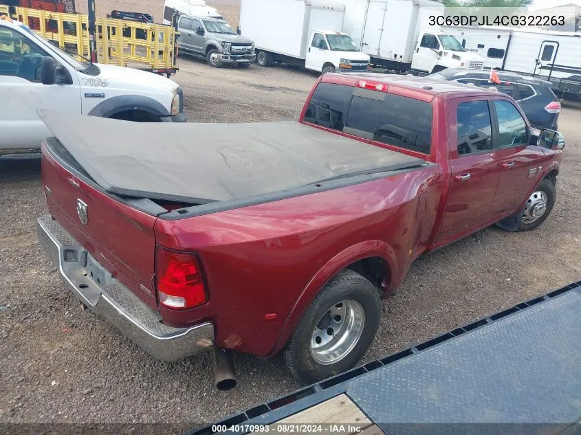 2012 Ram 3500 Laramie VIN: 3C63DPJL4CG322263 Lot: 40170993