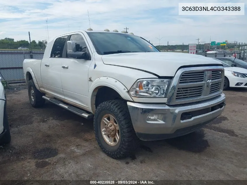 3C63D3NL4CG343388 2012 Ram 3500 Laramie Longhorn/Limited Edition