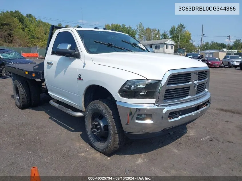 3C63DRBL0CG344366 2012 Ram 3500 Slt