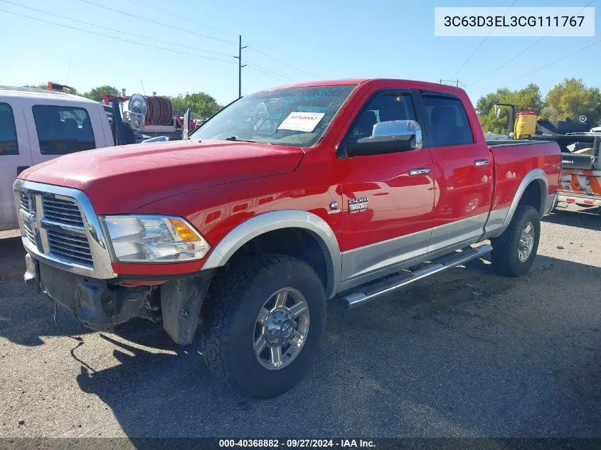 2012 Ram 3500 Laramie VIN: 3C63D3EL3CG111767 Lot: 40368882