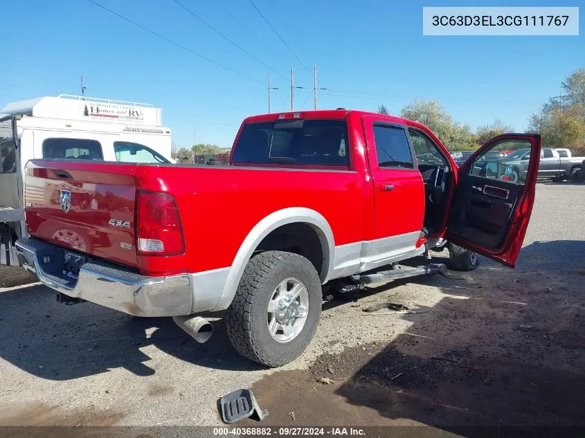 2012 Ram 3500 Laramie VIN: 3C63D3EL3CG111767 Lot: 40368882