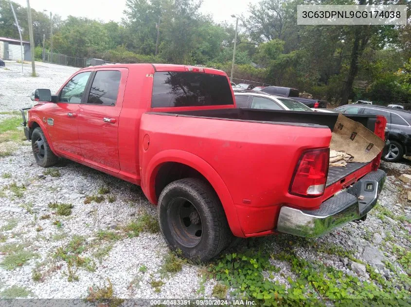 2012 Ram 3500 Laramie Longhorn/Limited Edition VIN: 3C63DPNL9CG174038 Lot: 40483351