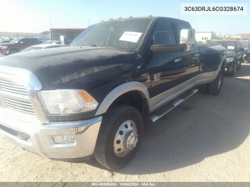 2012 Ram 3500 Laramie VIN: 3C63DRJL6CG328674 Lot: 40506309