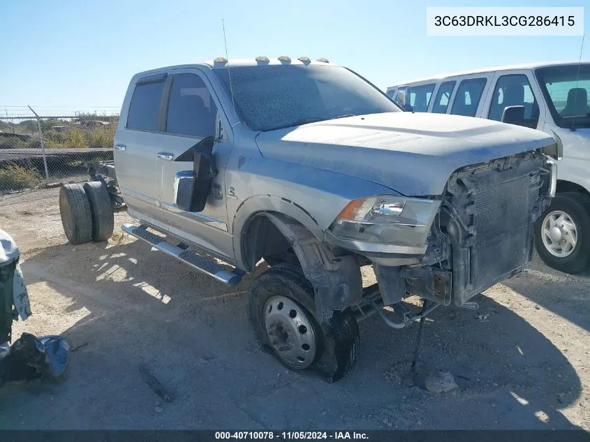 2012 Ram 3500 Laramie Longhorn/Limited Edition VIN: 3C63DRKL3CG286415 Lot: 40710078