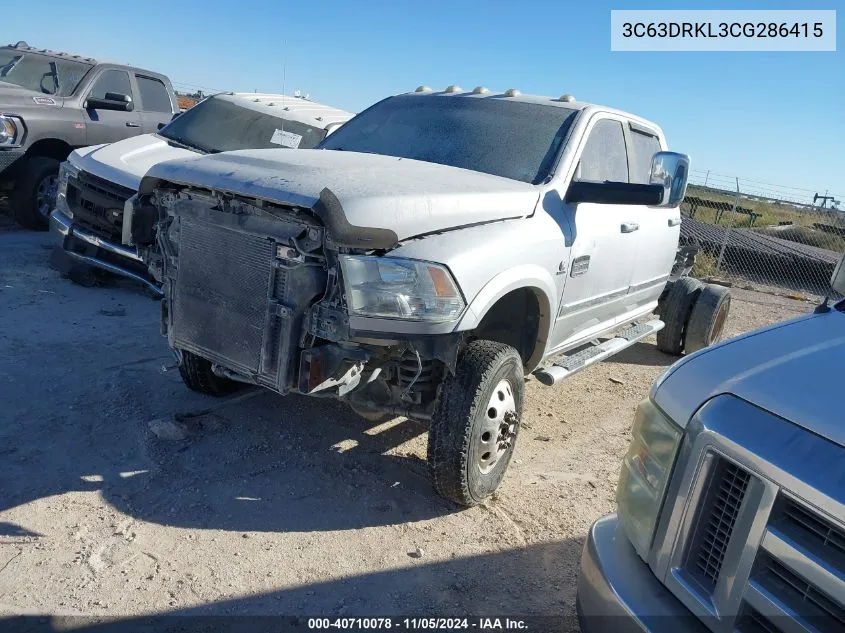 2012 Ram 3500 Laramie Longhorn/Limited Edition VIN: 3C63DRKL3CG286415 Lot: 40710078