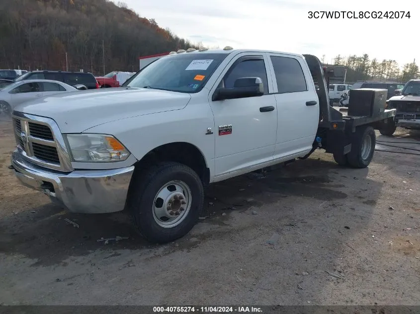 2012 Ram 3500 St VIN: 3C7WDTCL8CG242074 Lot: 40755274