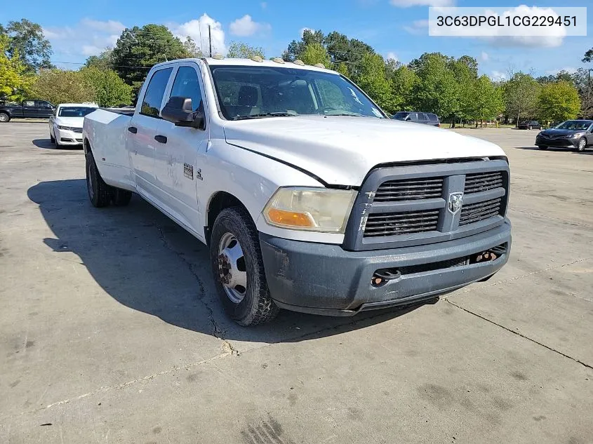 2012 Ram 3500 St VIN: 3C63DPGL1CG229451 Lot: 40896971