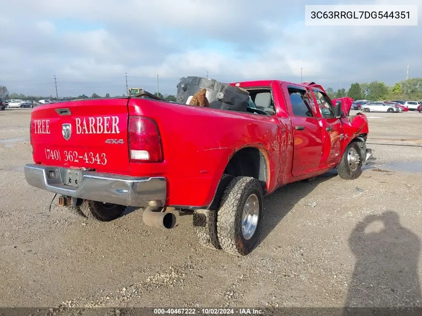 2013 Ram 3500 Tradesman VIN: 3C63RRGL7DG544351 Lot: 40467222