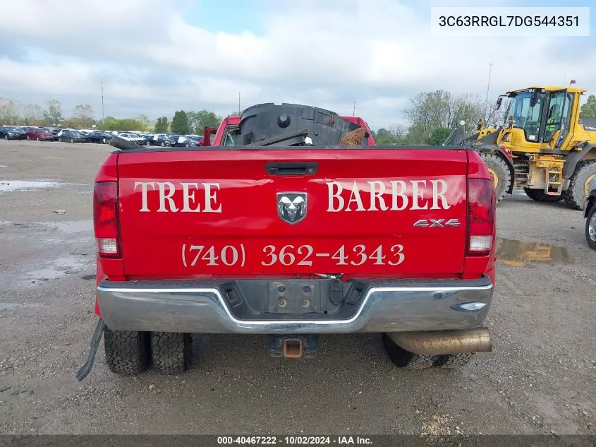 2013 Ram 3500 Tradesman VIN: 3C63RRGL7DG544351 Lot: 40467222