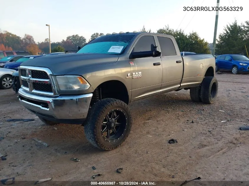 2013 Ram 3500 St VIN: 3C63RRGLXDG563329 Lot: 40655987