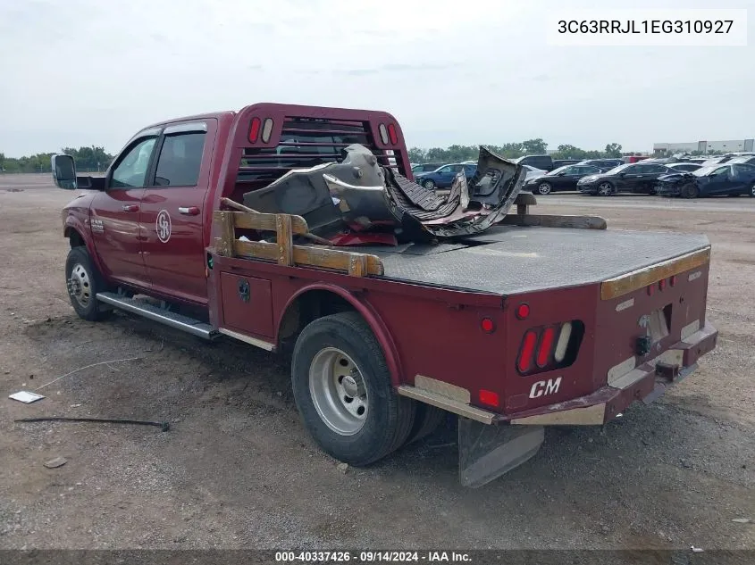 2014 Ram 3500 Laramie VIN: 3C63RRJL1EG310927 Lot: 40337426