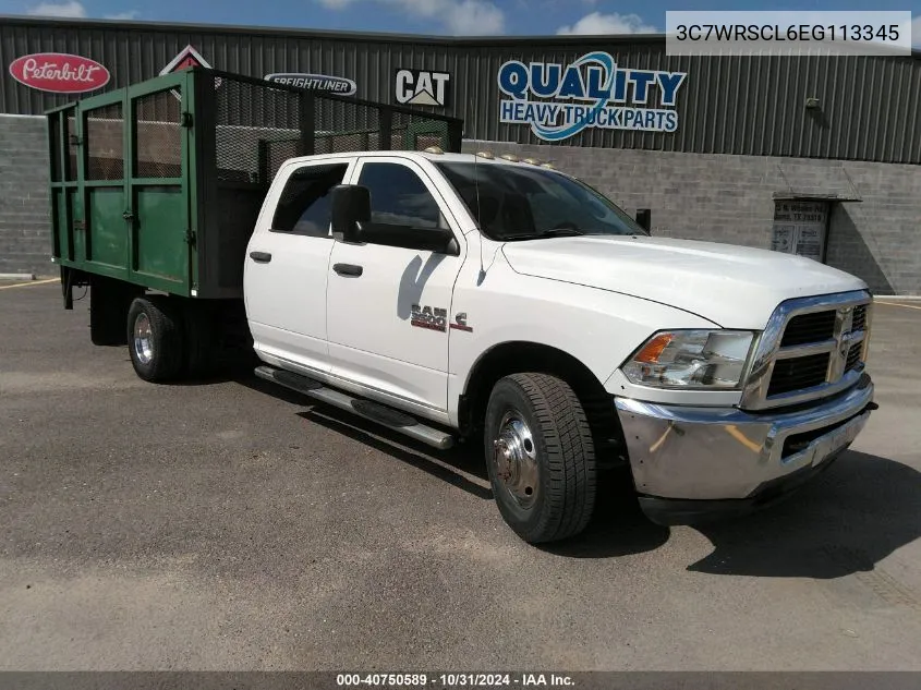 2014 Ram 3500 VIN: 3C7WRSCL6EG113345 Lot: 40750589