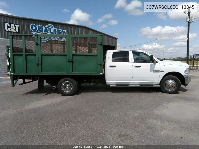 2014 Ram 3500 VIN: 3C7WRSCL6EG113345 Lot: 40750589