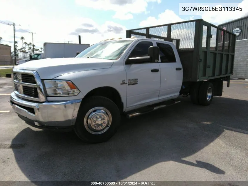 2014 Ram 3500 VIN: 3C7WRSCL6EG113345 Lot: 40750589