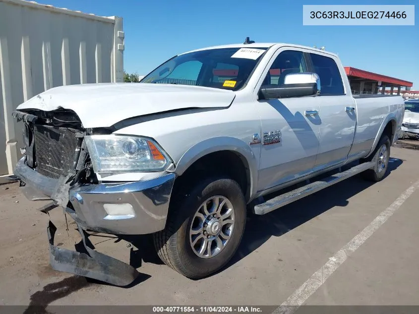 2014 Ram 3500 Laramie VIN: 3C63R3JL0EG274466 Lot: 40771554