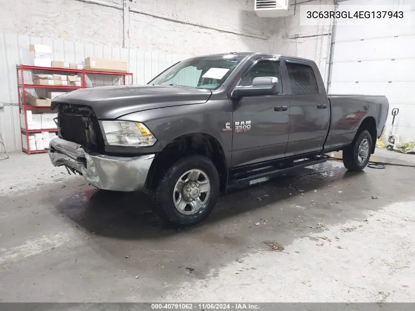 2014 Ram 3500 St VIN: 3C63R3GL4EG137943 Lot: 40791062