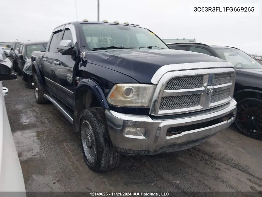 2015 Ram 3500 Longhorn VIN: 3C63R3FL1FG669265 Lot: 12149625