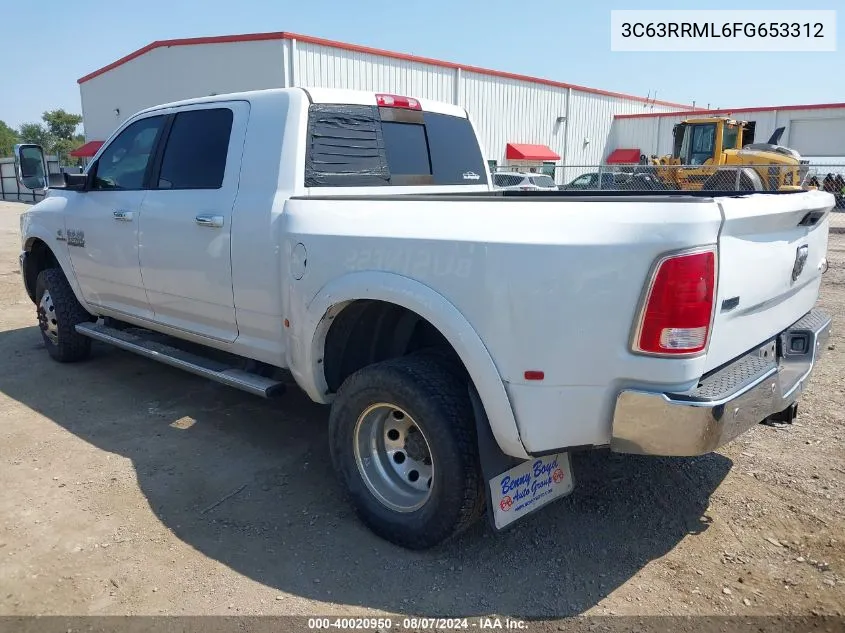 2015 Ram 3500 Laramie VIN: 3C63RRML6FG653312 Lot: 40020950