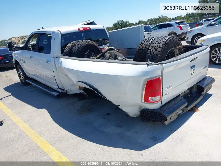 2015 Ram 3500 Laramie VIN: 3C63RRJL1FG625356 Lot: 40309041