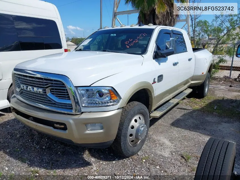 2015 Ram 3500 Longhorn VIN: 3C63RRNL8FG523742 Lot: 40529271