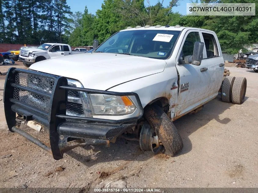 2016 Ram 3500 Chassis Tradesman/Slt/Laramie VIN: 3C7WRTCL4GG140391 Lot: 39515754