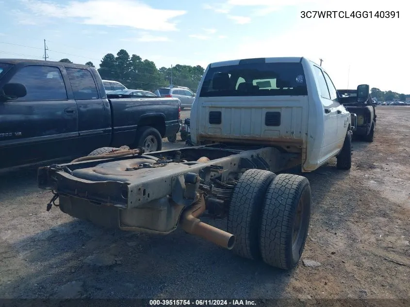 2016 Ram 3500 Chassis Tradesman/Slt/Laramie VIN: 3C7WRTCL4GG140391 Lot: 39515754