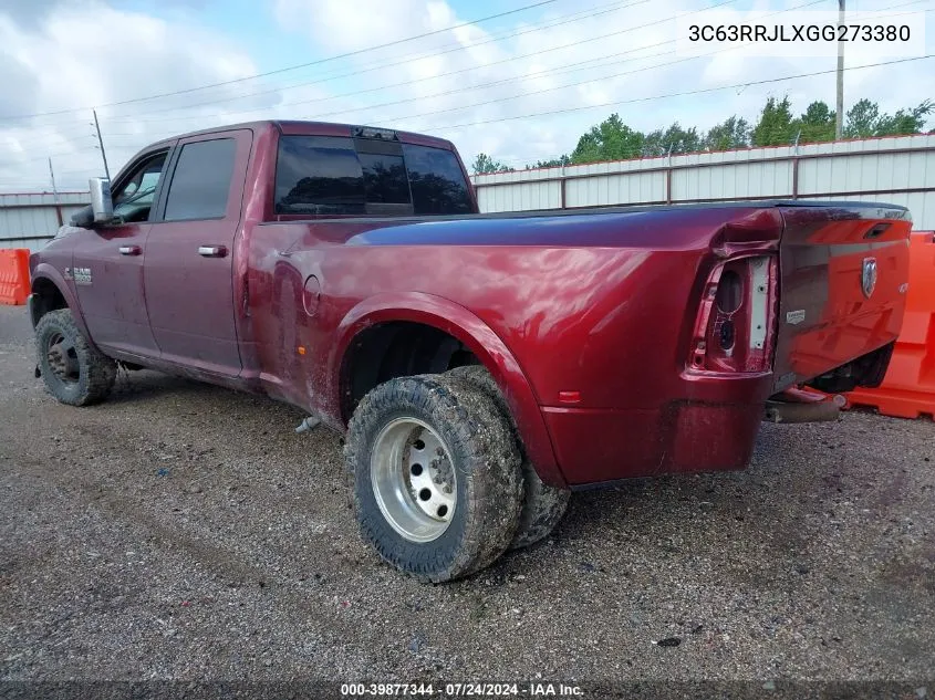 2016 Ram 3500 Laramie VIN: 3C63RRJLXGG273380 Lot: 39877344