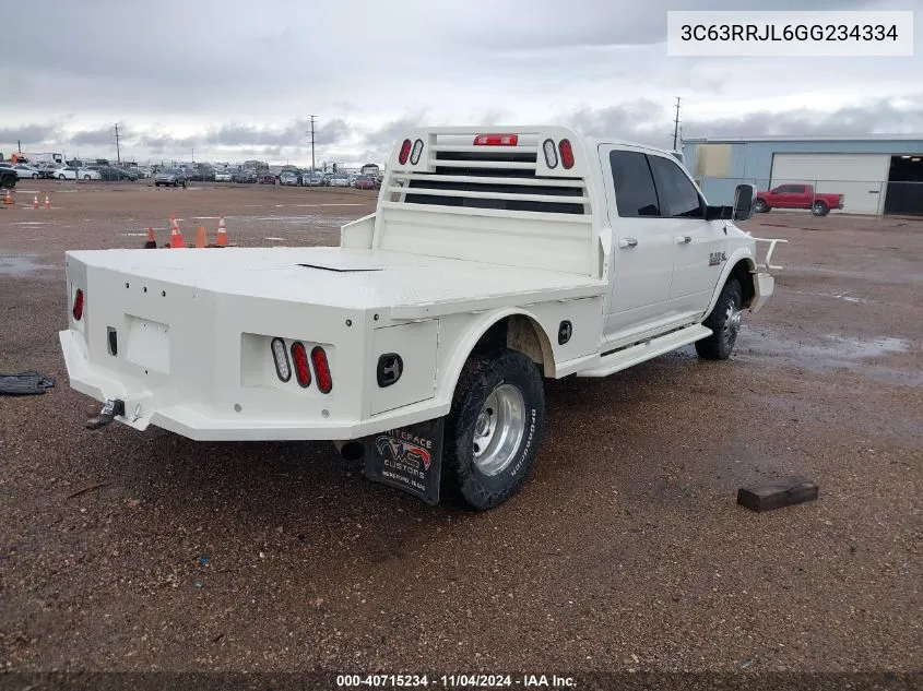 2016 Ram 3500 Laramie VIN: 3C63RRJL6GG234334 Lot: 40715234