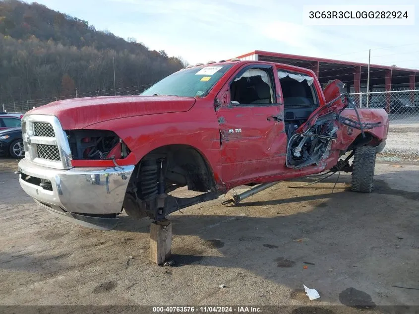 2016 Ram 3500 St VIN: 3C63R3CL0GG282924 Lot: 40763576