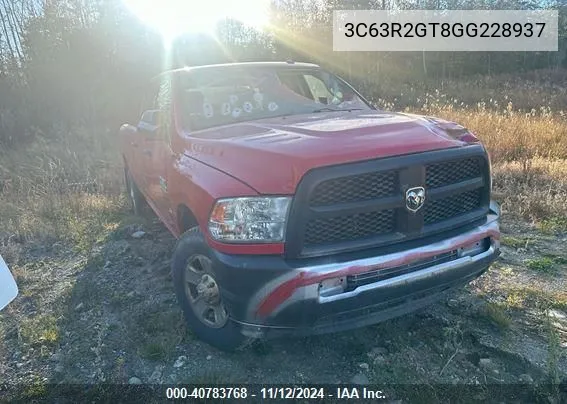 2016 Ram 3500 Tradesman VIN: 3C63R2GT8GG228937 Lot: 40783768