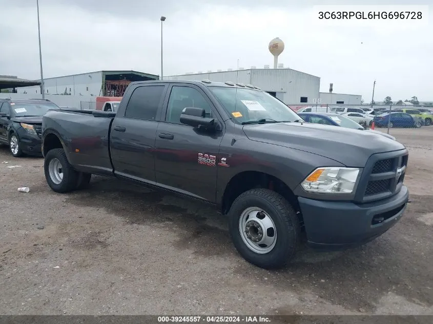 2017 Ram 3500 Tradesman 4X2 8' Box VIN: 3C63RPGL6HG696728 Lot: 39245557