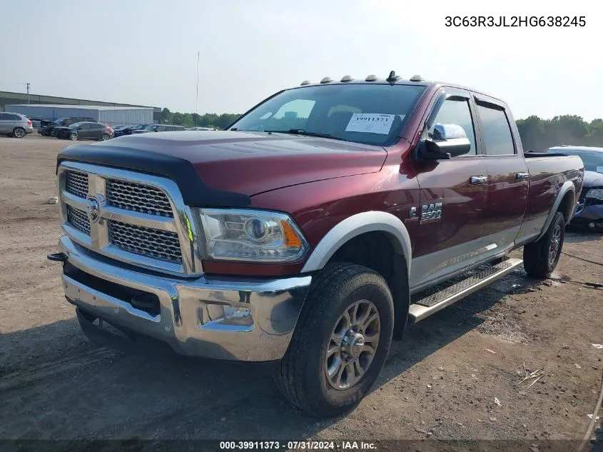 2017 Ram 3500 Laramie 4X4 8' Box VIN: 3C63R3JL2HG638245 Lot: 39911373